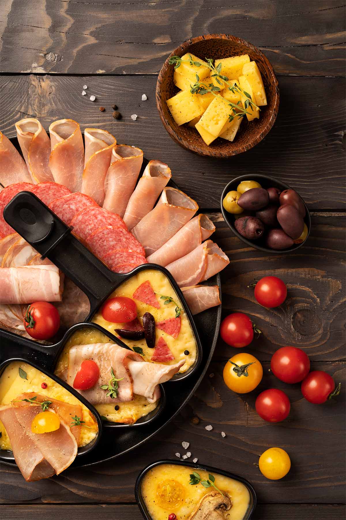 Plateau de raclette Fromagerie de Luca à Hyères